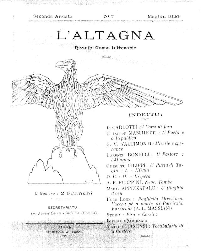 >L’Altagna Maghju 1926