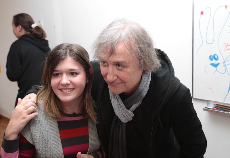 >Plantu et Batti en visite à l'école de Calacuccia (photo 3)