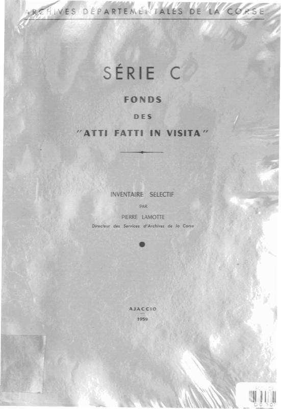 >Archives départementales de la Corse