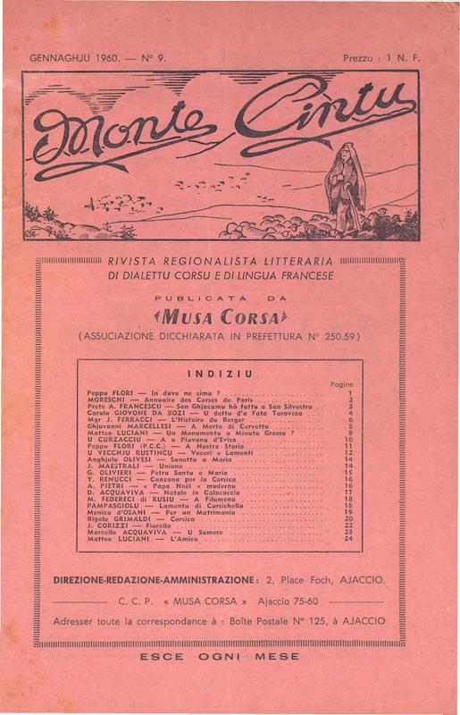 Monte Cintu Numaru 9 Ghjenaghju 1960