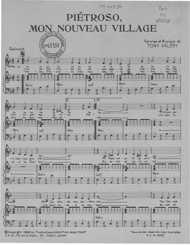 >Pietroso : mon nouveau village