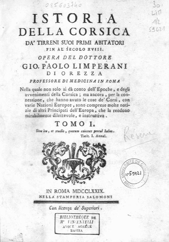 >Istoria della Corsica