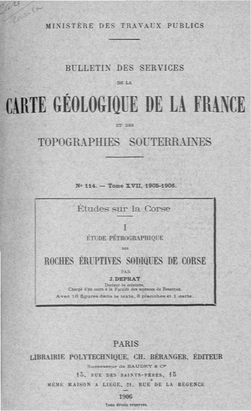 >Bulletin des Services de la Carte Géologique de la France et des Topographies Souterraines, n°114