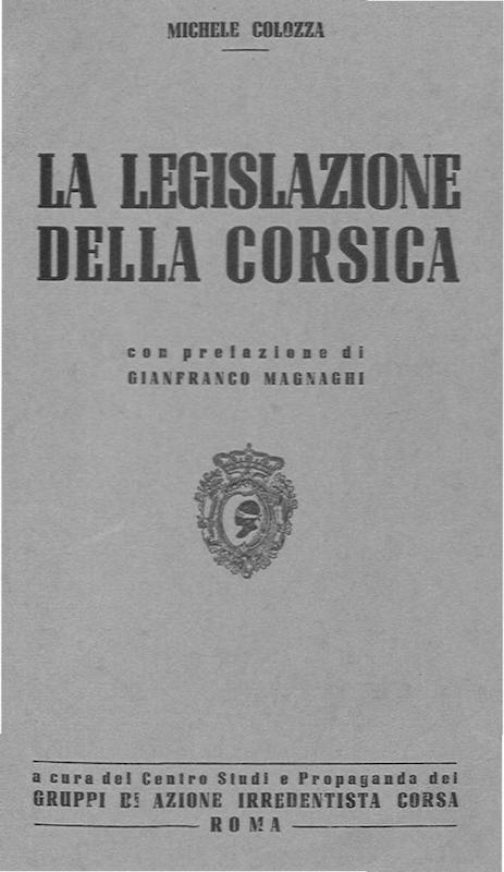 >La legislazione della Corsica