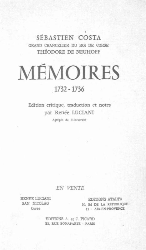 >Mémoires 1732-1736. Tome 1