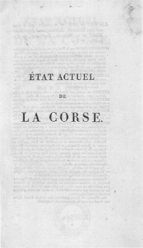 >État actuel de la Corse