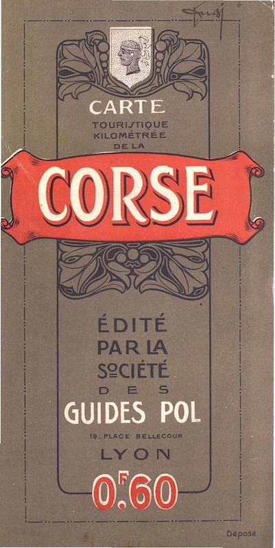 >Carte touristique kilométrée de la Corse