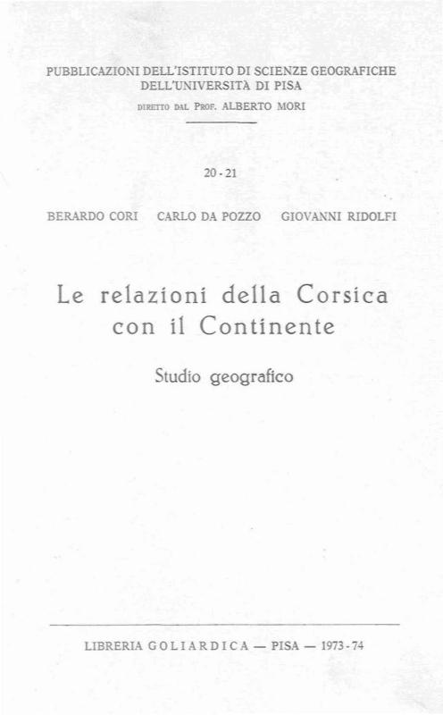 >Le relazioni della Corsica con il continente