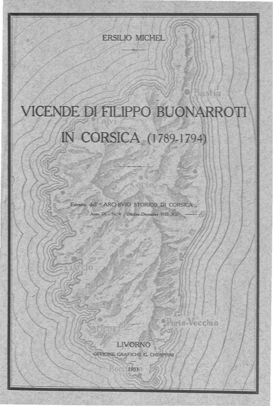 >Vicende di Filippo Buonarroti in Corsica (1789-1794)