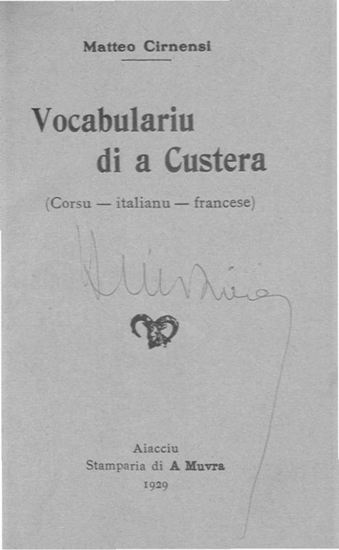 >Vocabulariu di A Custera