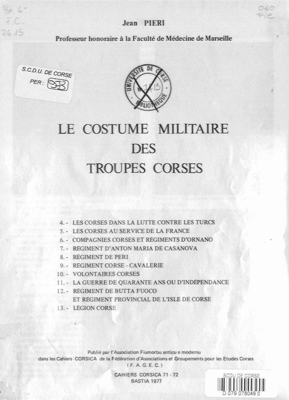 >Cahiers Corsica N°71-72