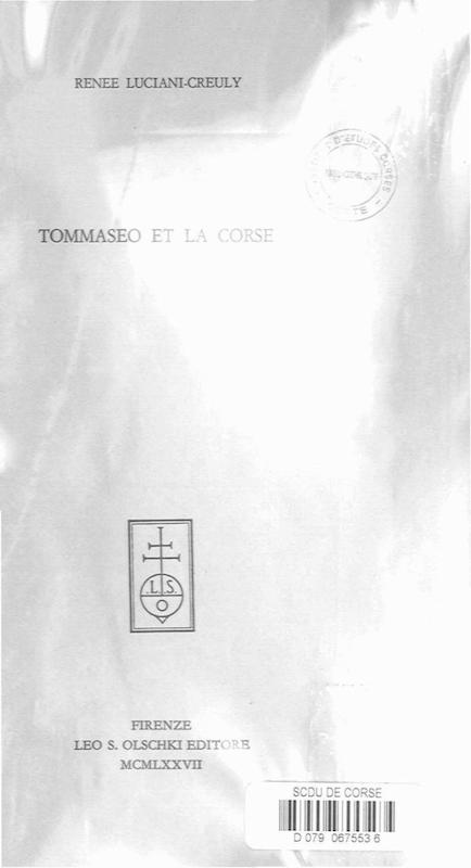 >Tommaseo et la Corse