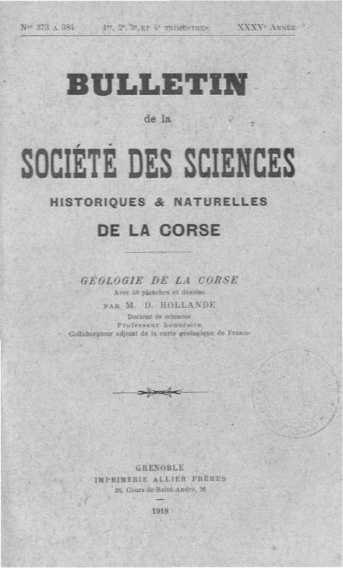>Bulletin de la Société des Sciences Historiques et Naturelles de la Corse, n°373-384