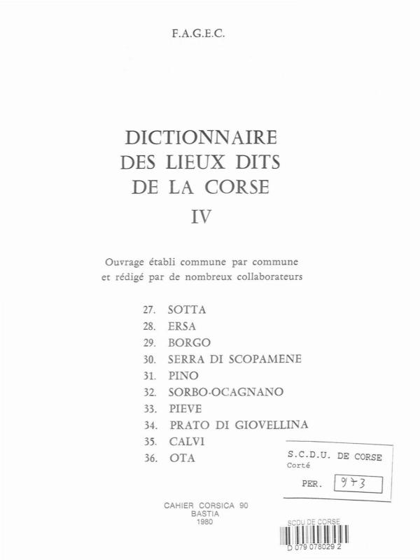 >Cahiers Corsica N°90
