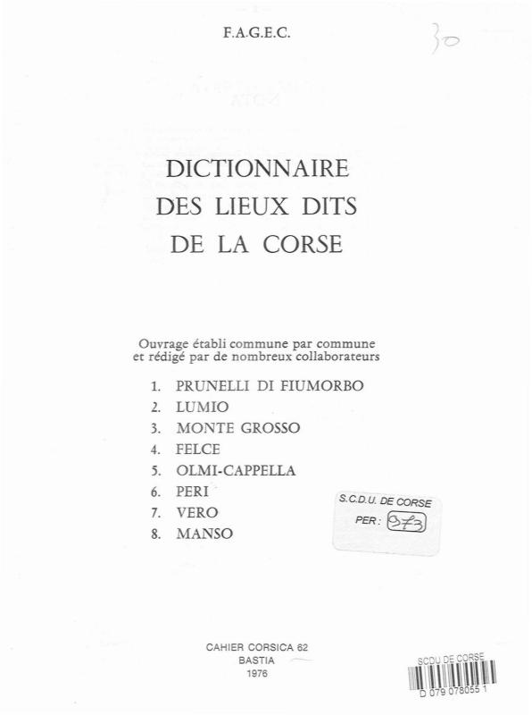 >Cahiers Corsica N°62