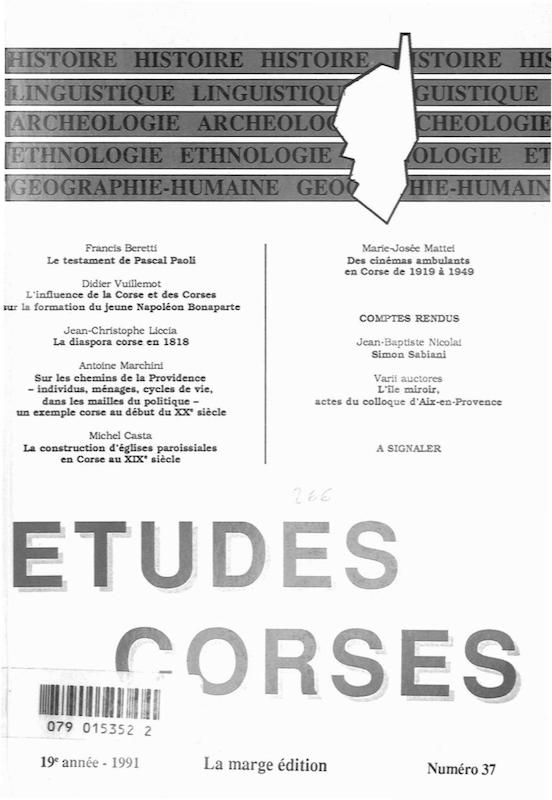 >Études Corses n°37