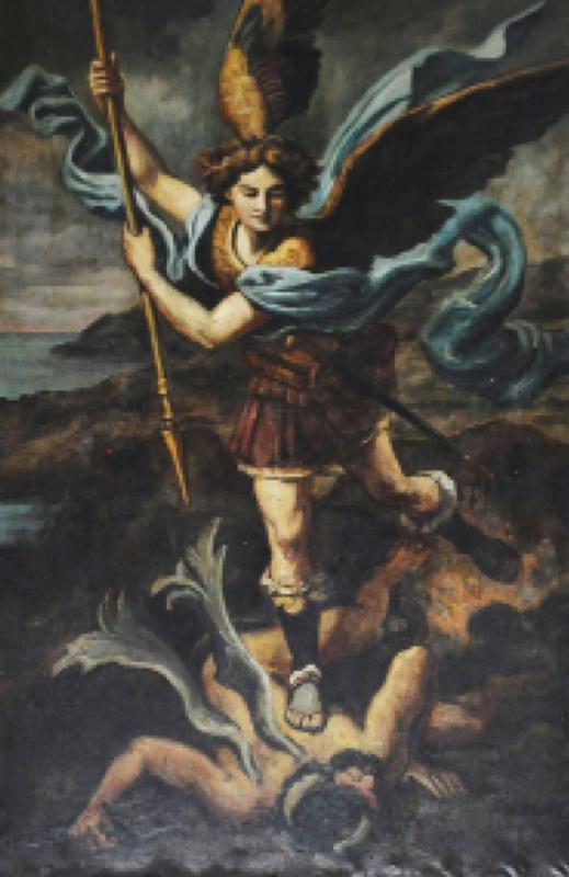 Tableau Saint Michel Archange terrassant le dragon