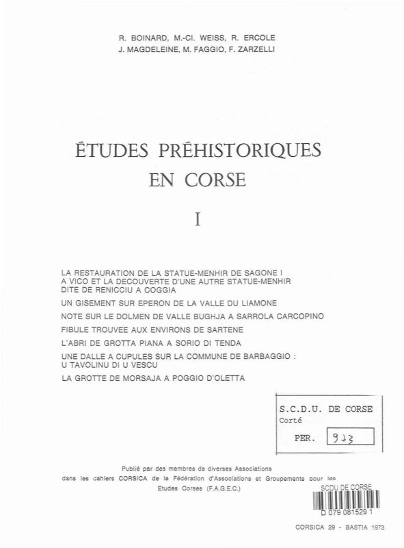 >Cahiers Corsica N°29