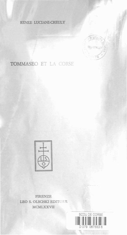 >Tommaseo et la Corse