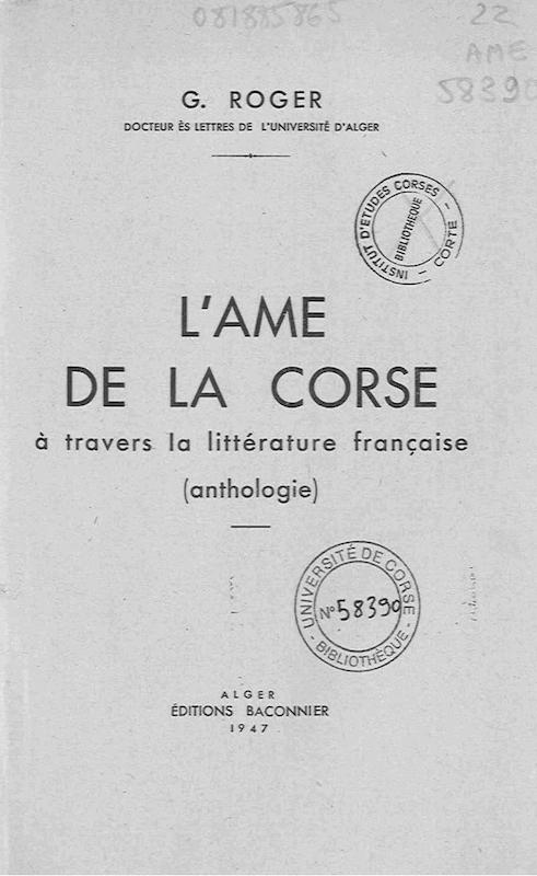 >L'âme de la Corse