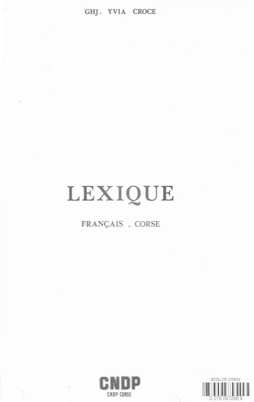 >Lexique français-corse