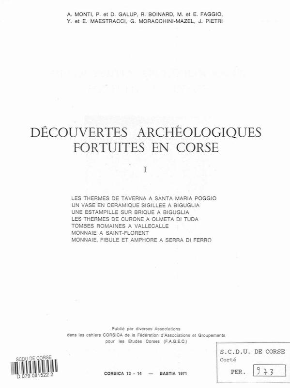 >Cahiers Corsica N°13-14