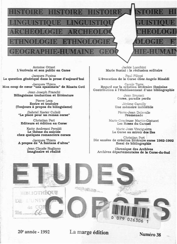 Études Corses n°38