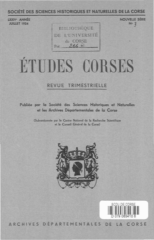 >Études Corses n°3