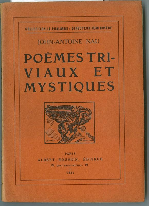Poèmes triviaux et mystiques, Albert Messein, 1924