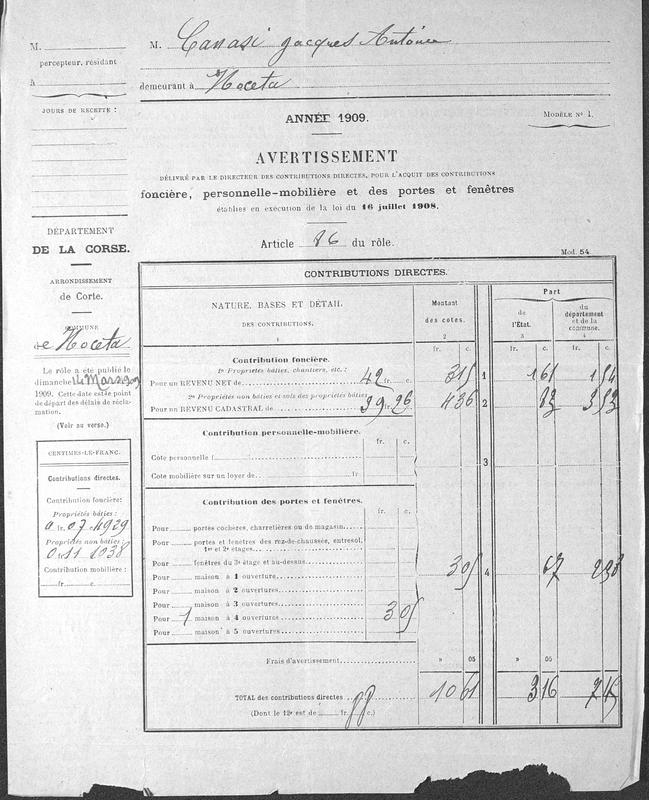 Documents personnels : mariage (Joseph-Antoine Canasi)