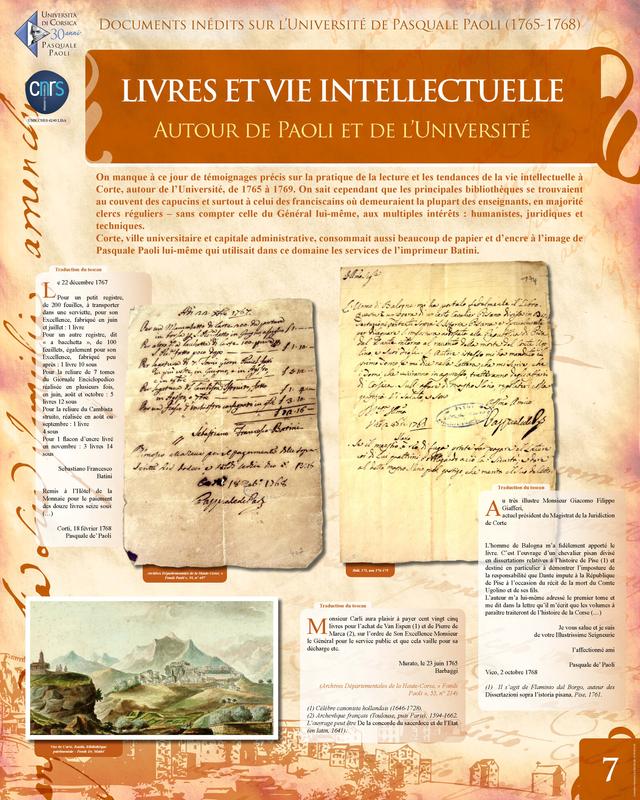 Documents inédits sur l’Université de Pasquale Paoli (1765-1768)
