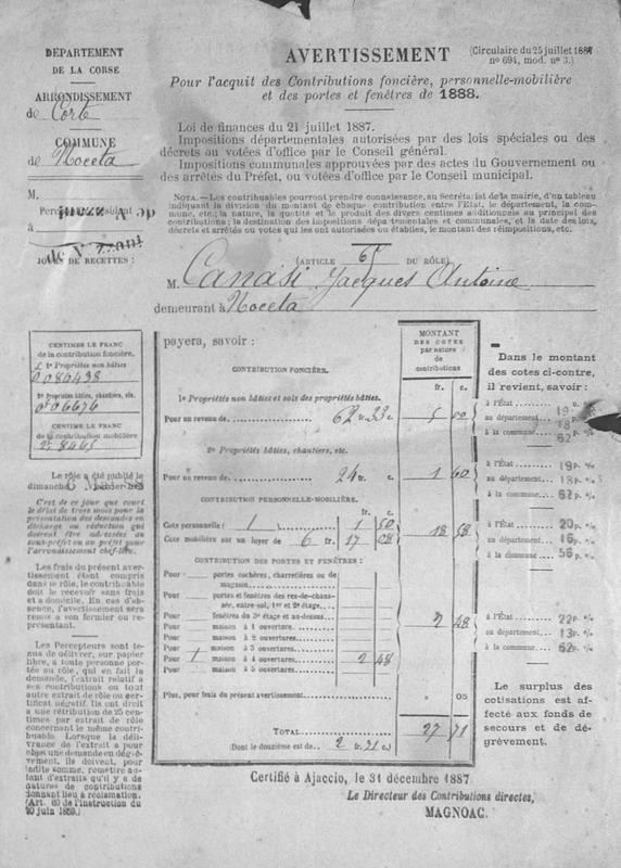 Vie courante : divers (Joseph-Antoine Canasi)