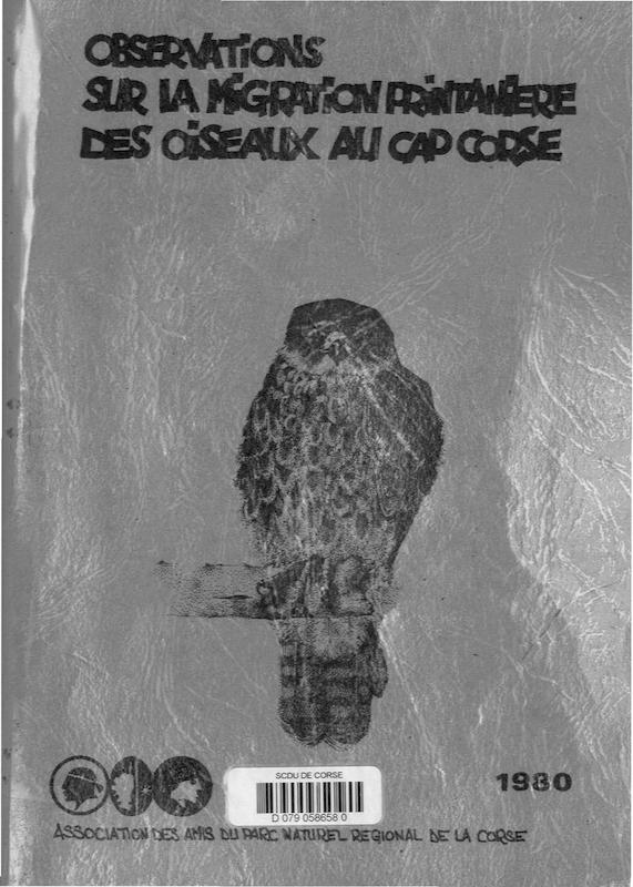 Observations sur la migration printanière des oiseaux au Cap Corse, 1980