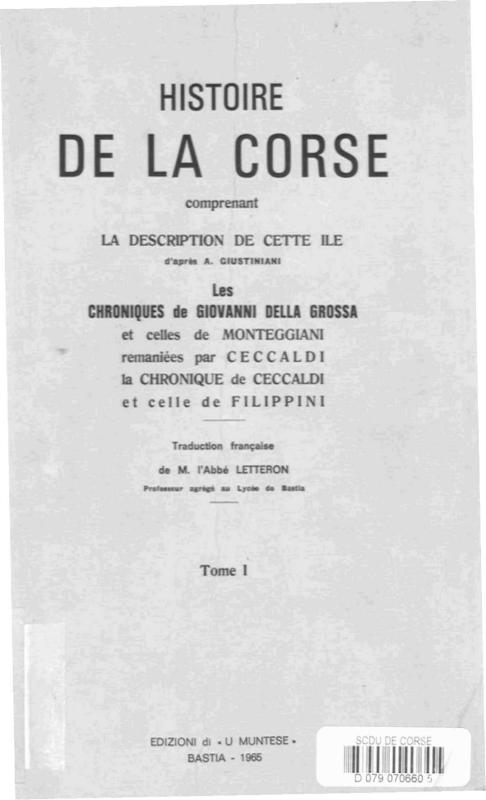 >Histoire de la Corse