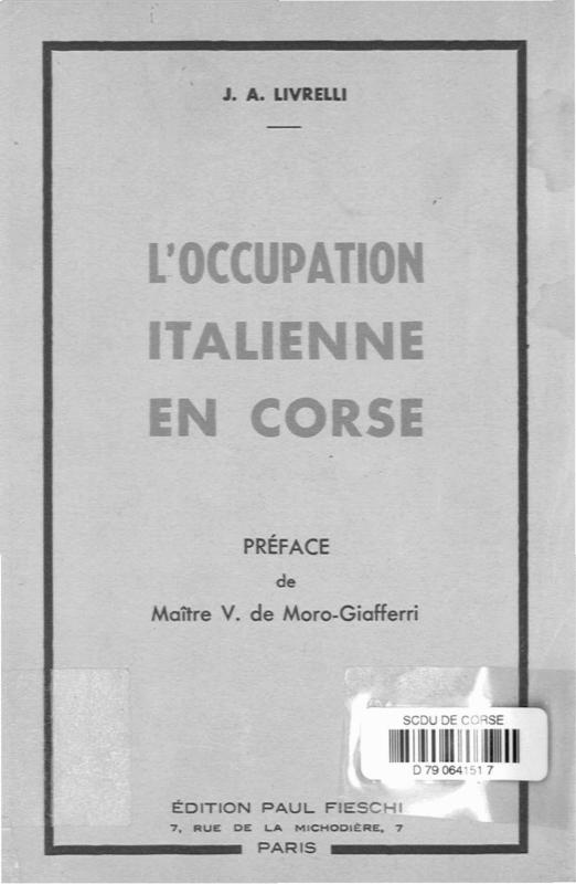 >L'occupation italienne en Corse