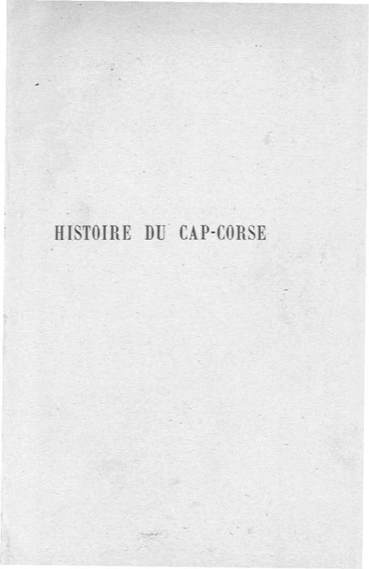 >Histoire du Cap-Corse