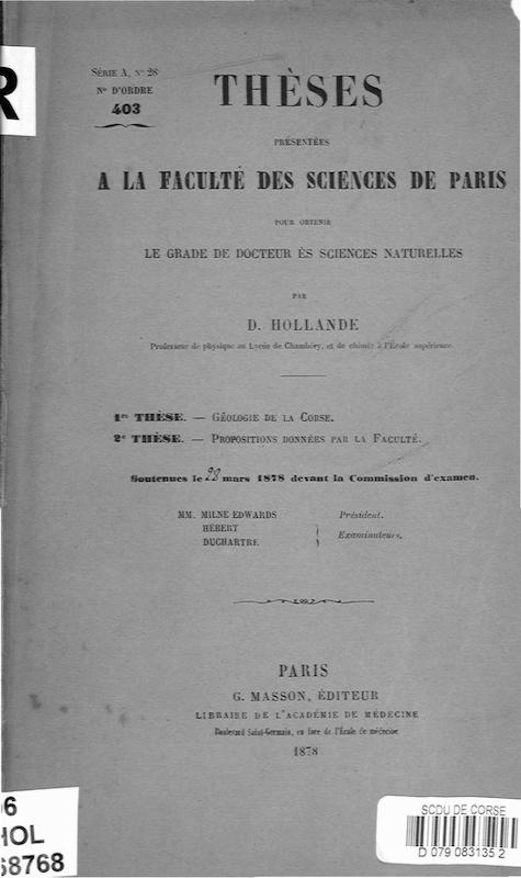 >Géologie de la Corse