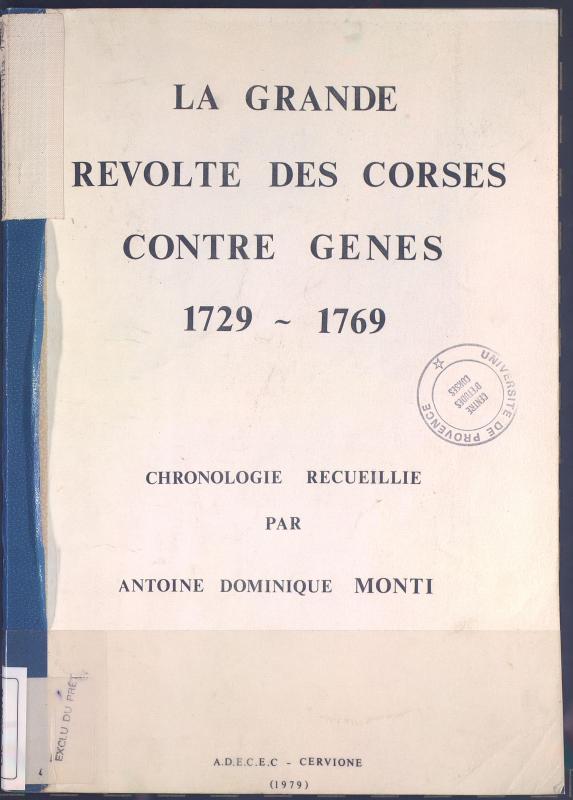 >La grande révolte des Corses contre Gênes