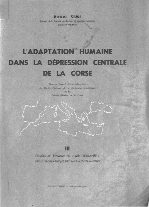>L’adaptation humaine dans la dépression centrale de la Corse