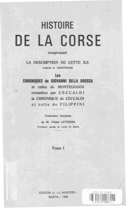 >Histoire de la Corse