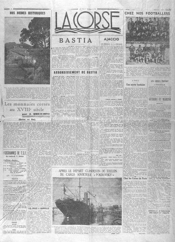 Le Petit Marseillais, édition de la Corse (1938-02)