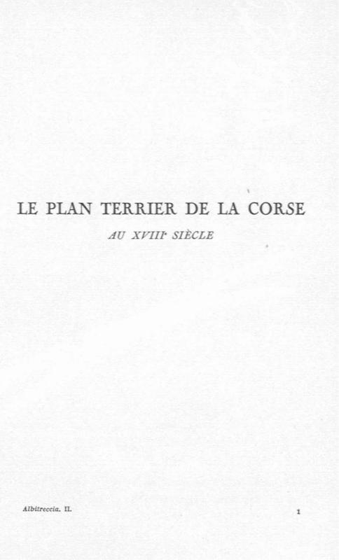 >Le plan terrier de la Corse
