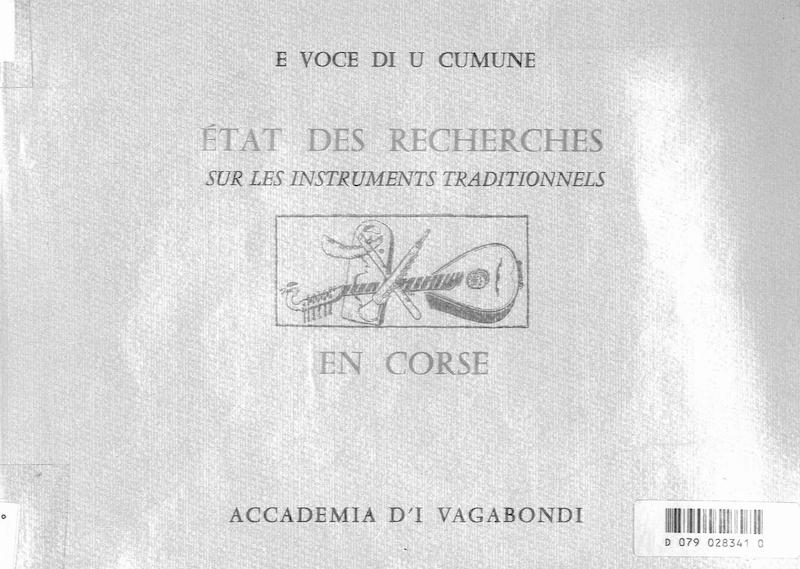 >Etat des recherches sur les instruments traditionnels en Corse