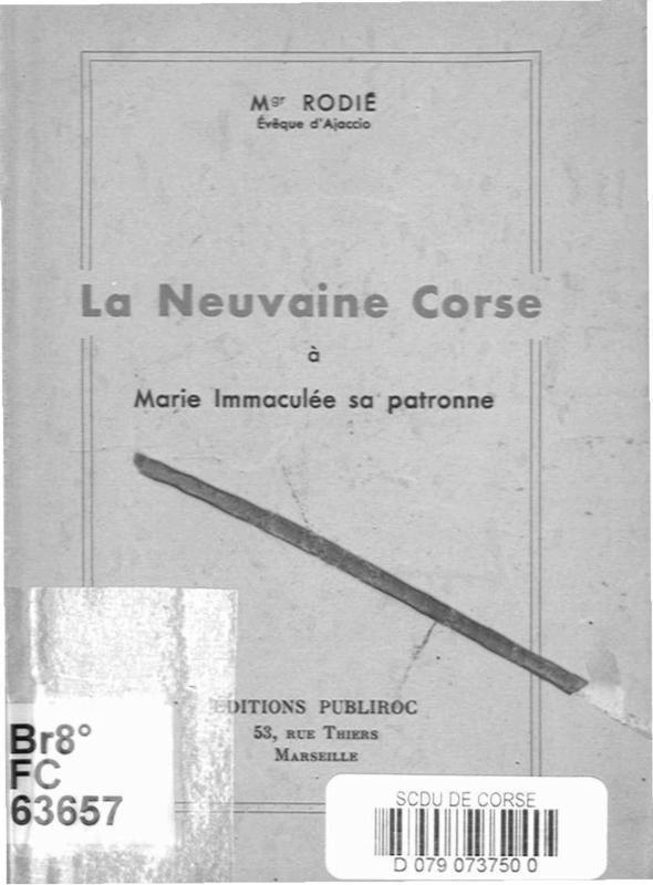 >La neuvaine corse