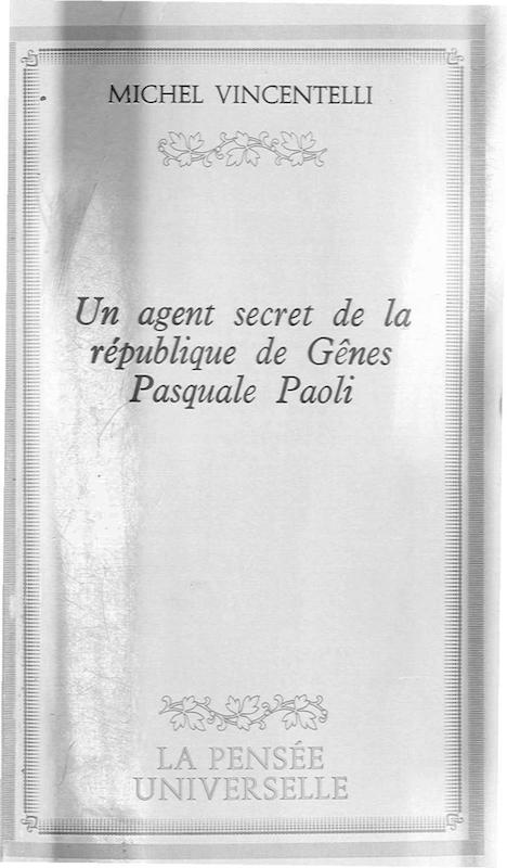 Un agent secret de la République de Gênes Pascal Paoli