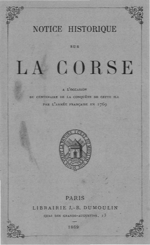 >Notice historique sur la Corse (1769)