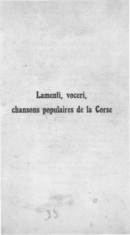 >Lamenti voceri chansons populaires de la Corse