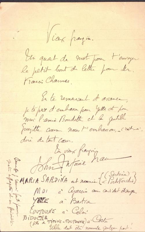 Correspondance de John-Antoine Nau à Jean Royère