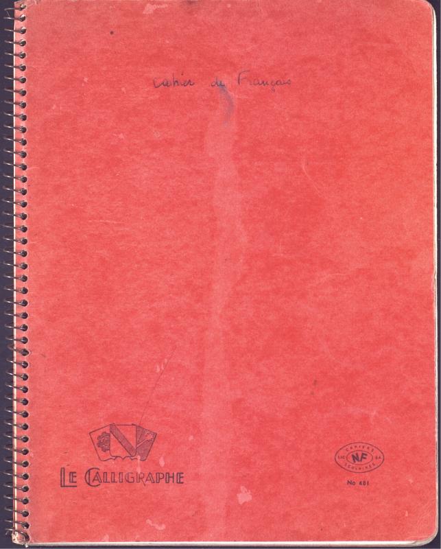 Cahier de français d'un élève de CM1 (1967-1968)