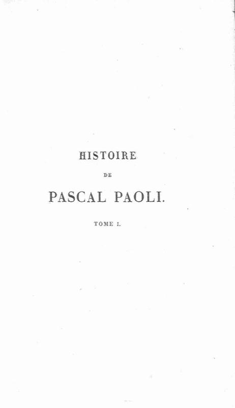 >Histoire de Pascal Paoli